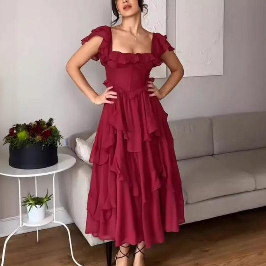 Ula - Elegante Zomerjurk met Laagjes voor Dames