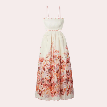 Isabella - Elegante Zomer Halterjurk met Verfijnde A-lijn en Mouwloos Design