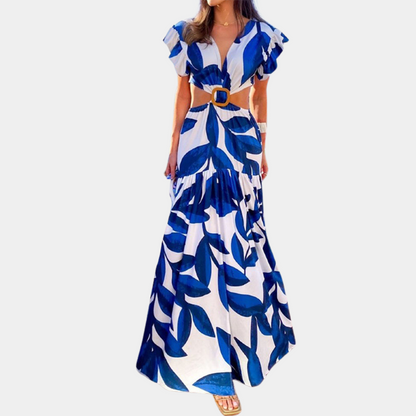 Yana - Stijlvolle Zomerjurk met Elegante V-halslijn