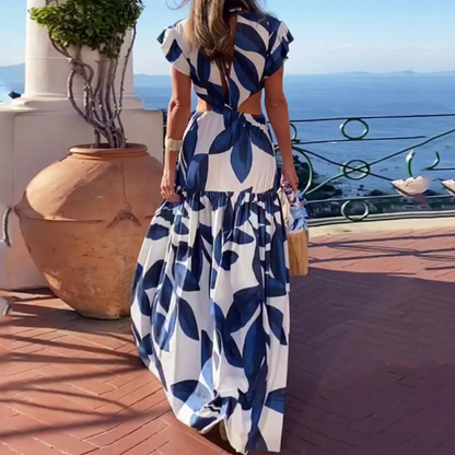 Yana - Stijlvolle Zomerjurk met Elegante V-halslijn