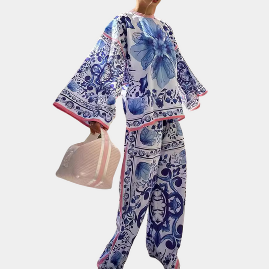 Verity - Elegante damesset met bloemenprint voor de zomer