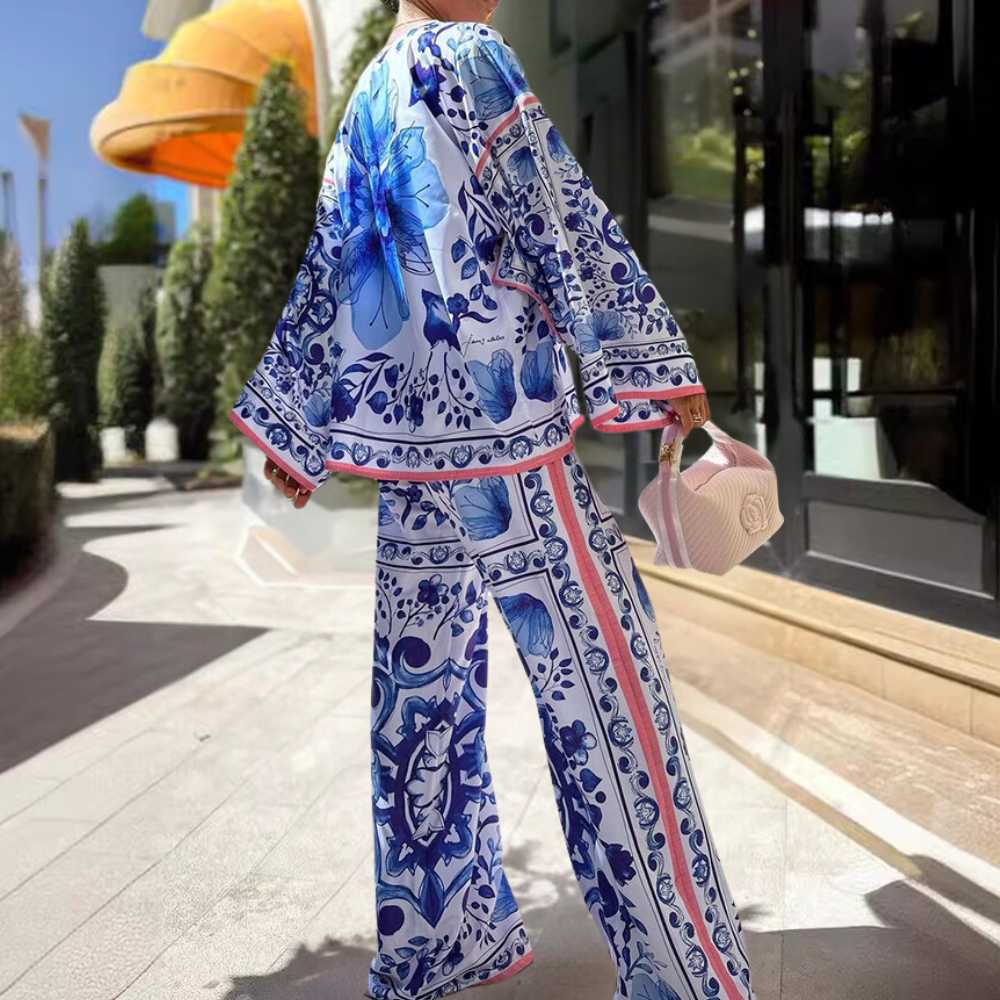 Verity - Elegante damesset met bloemenprint voor de zomer