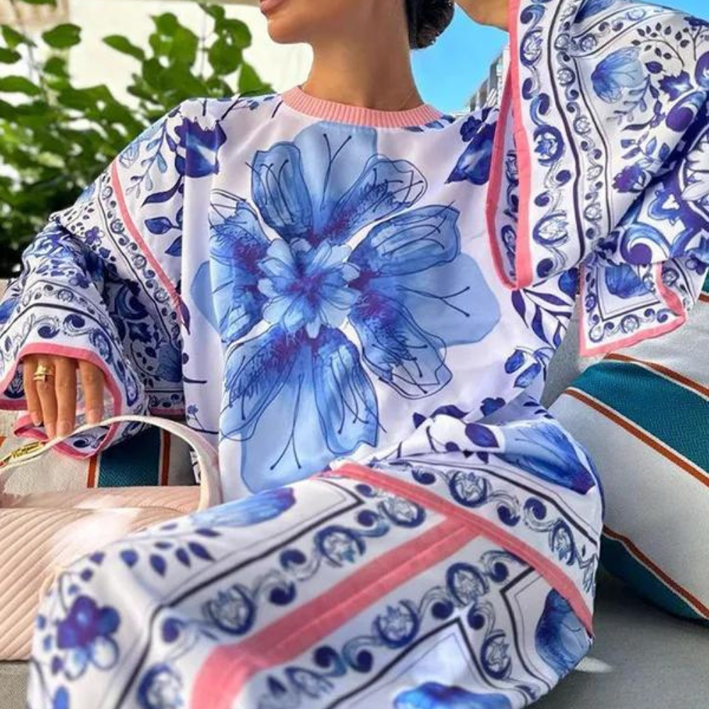 Verity - Elegante damesset met bloemenprint voor de zomer