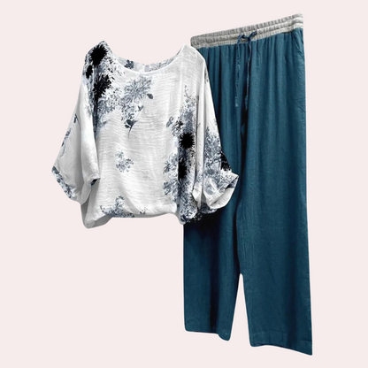 Annelore – Trendy Bloemenpatroon Dames Set voor de Zomer