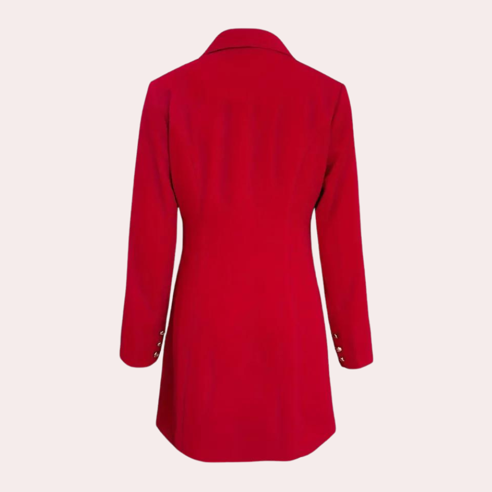 Rea - Geraffineerde blazerjurk met lange mouwen voor dames, perfect voor de lente en zomer.