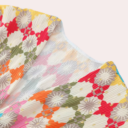 Hilde - Elegante kleurrijke lange zomerjurk voor vrouwen