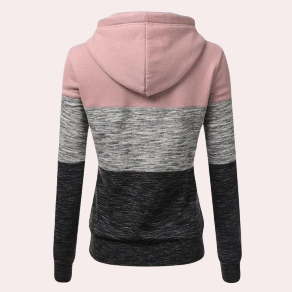 Siobhan - Driekleurige luchtige zomerhoodie voor dames