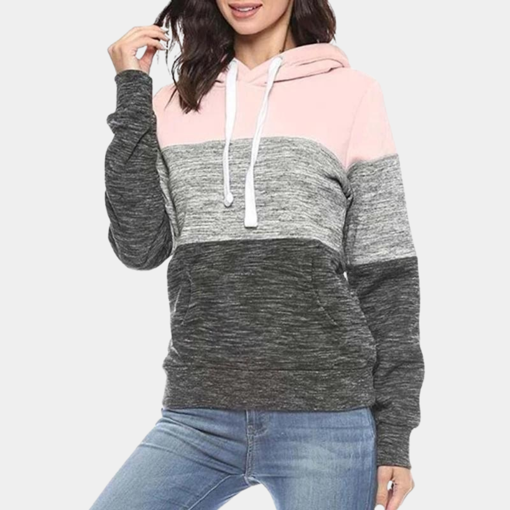 Siobhan - Driekleurige luchtige zomerhoodie voor dames