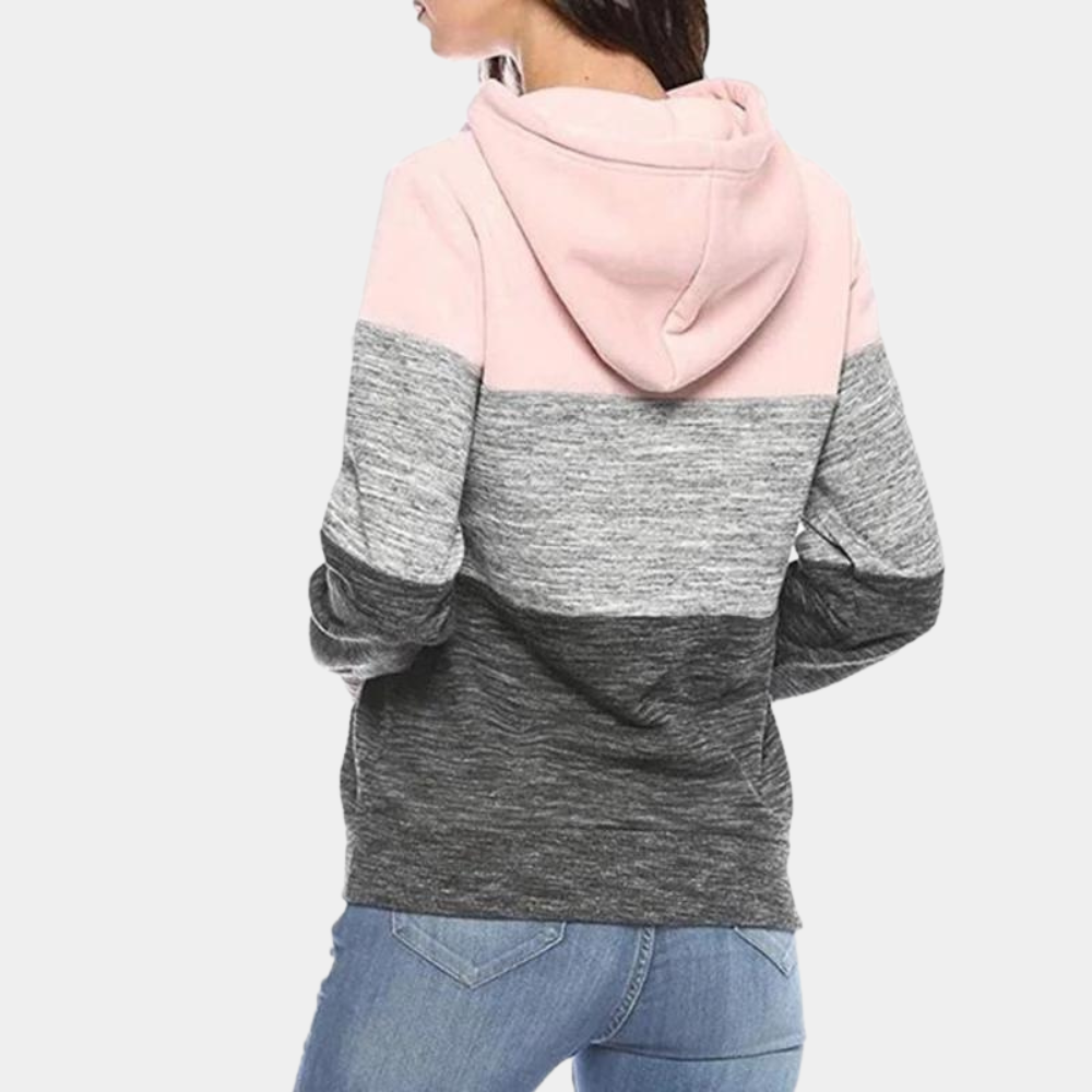Siobhan - Driekleurige luchtige zomerhoodie voor dames