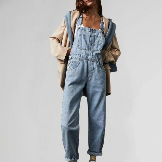 Valeria - Trendy denim zomeroverall voor dames
