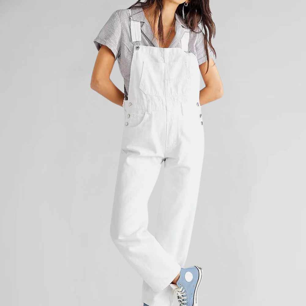 Valeria - Trendy denim zomeroverall voor dames