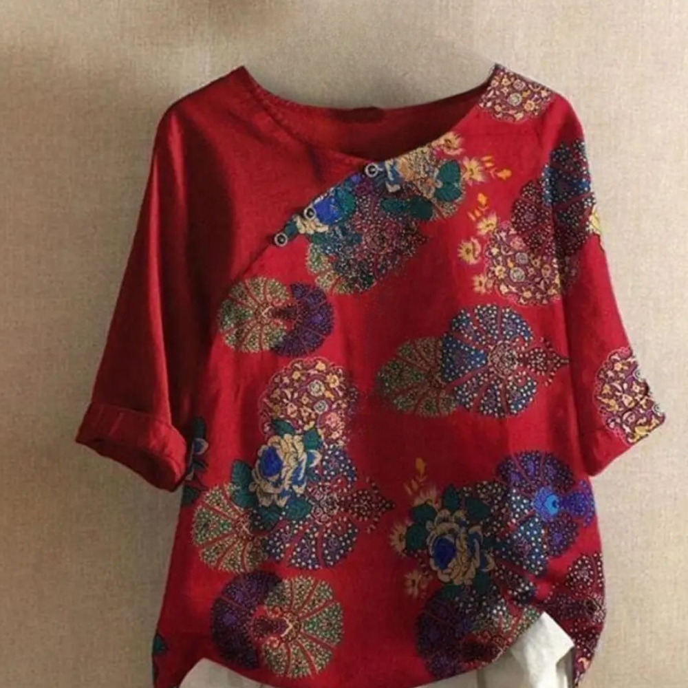 Clarisa - Trendy Retro Zomerblouse voor dames