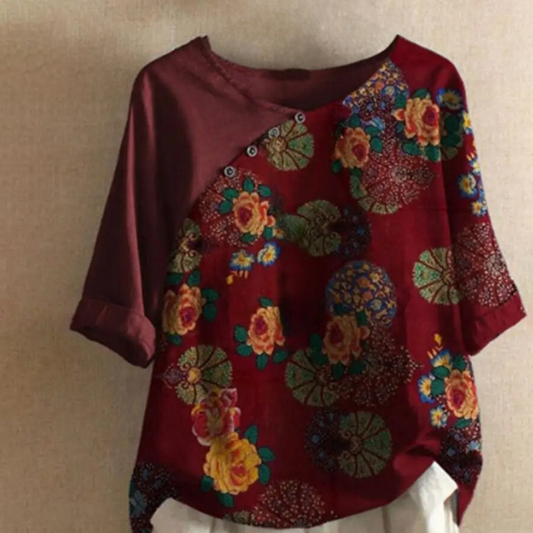 Clarisa - Trendy Retro Zomerblouse voor dames