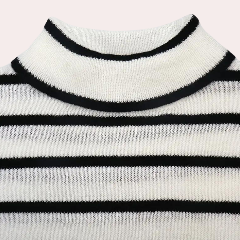 Clarice - Trendy gestreepte coltrui voor dames, perfect voor de lente en zomer