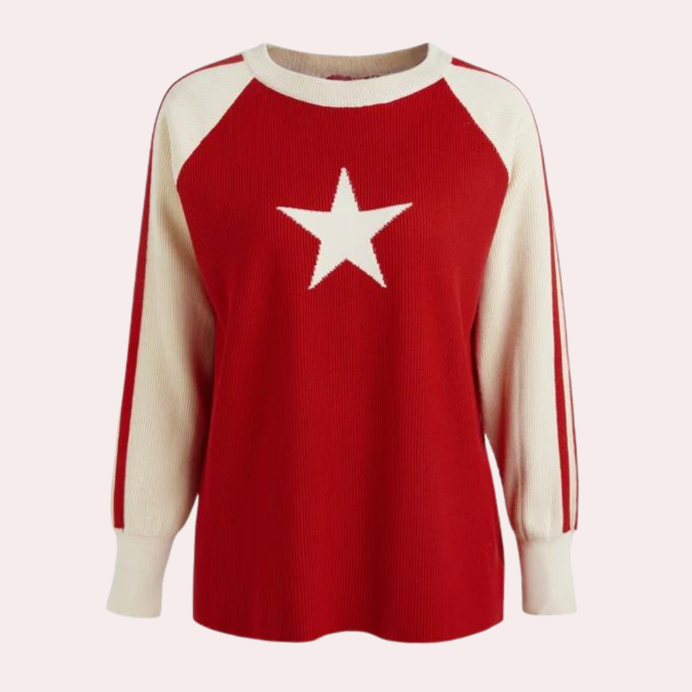 Yaretzi - Trendy Sterrenprint Zomerse Trui voor Dames