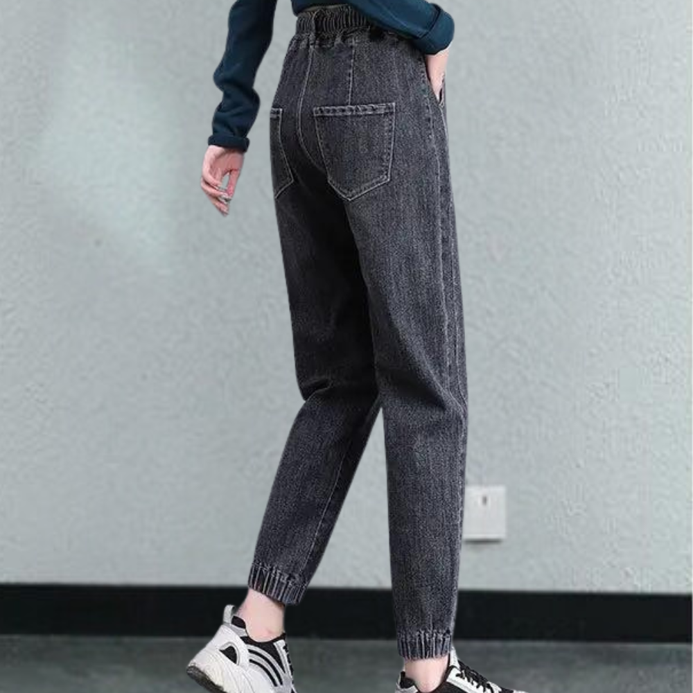 Lucrezia - Casual damesjeans met verstelbaar koord voor de zomer