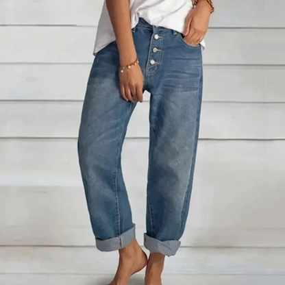 MIHAI - Stijlvolle Hoge Taille Zomerjeans voor Dames