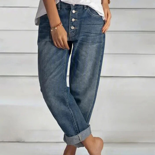 MIHAI - Stijlvolle Hoge Taille Zomerjeans voor Dames