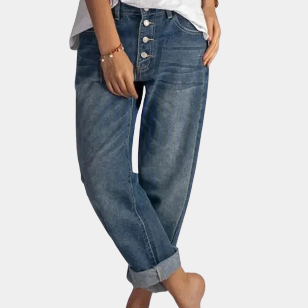 MIHAI - Stijlvolle Hoge Taille Zomerjeans voor Dames