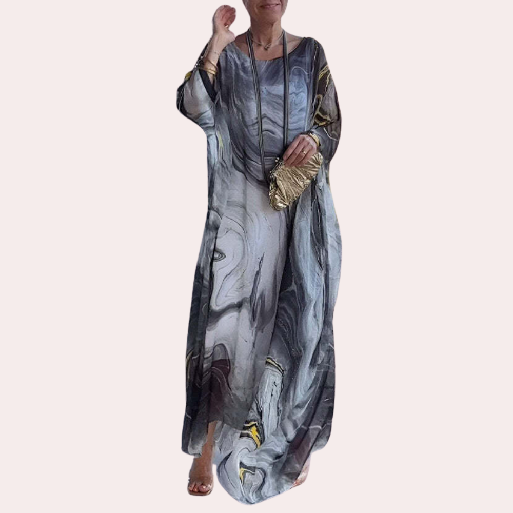 Lucy - Luchtige zomerjurk met marmerpatroon voor zonnige dagen