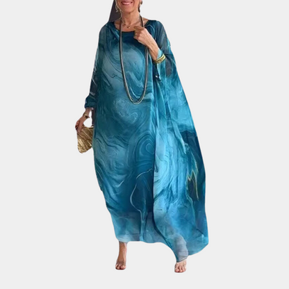 Lucy - Luchtige zomerjurk met marmerpatroon voor zonnige dagen