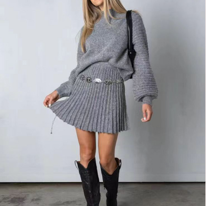 Norra - Elegante Suède 2-Piece Set voor Vrouwen - Zomerse Stijl