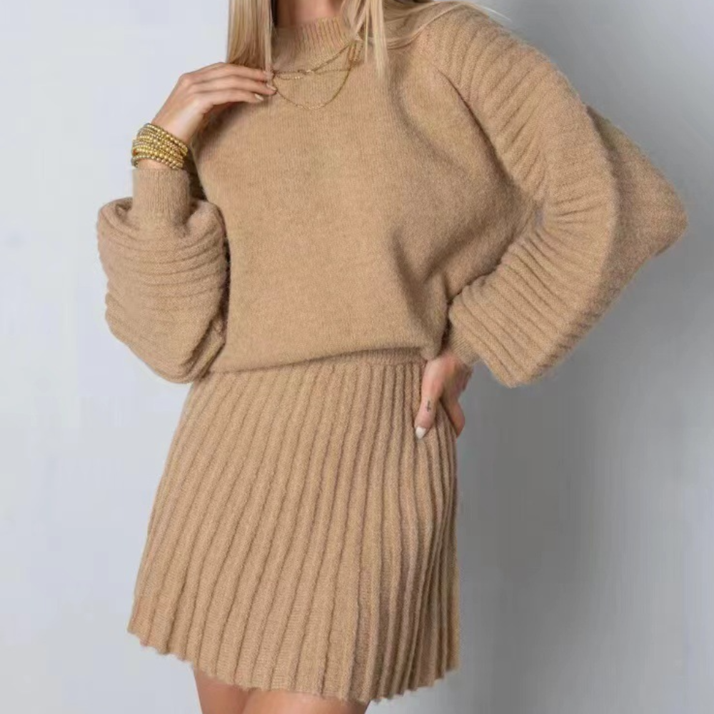 Norra - Elegante Suède 2-Piece Set voor Vrouwen - Zomerse Stijl