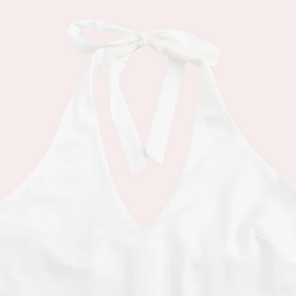 Mani - Elegante Mouwloze Halter Midi Zomerjurk