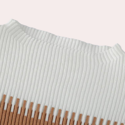 Celia - Elegante 2-delige Gebreide Zomerset voor Dames met Ribstructuur