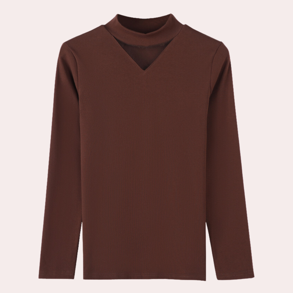 Callista - Luchtig Zomershirt met Stijlvolle V-Halslijn voor Vrouwen