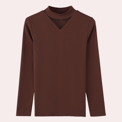 Callista - Luchtig Zomershirt met Stijlvolle V-Halslijn voor Vrouwen