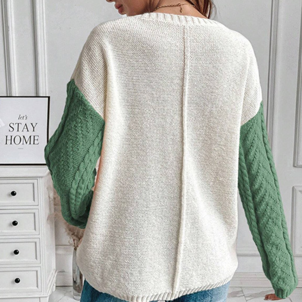 Lorna - Trendy Gebreide Damestrui met Druppelschouder voor Lente en Zomer