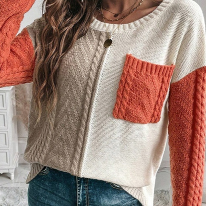 Lorna - Trendy Gebreide Damestrui met Druppelschouder voor Lente en Zomer