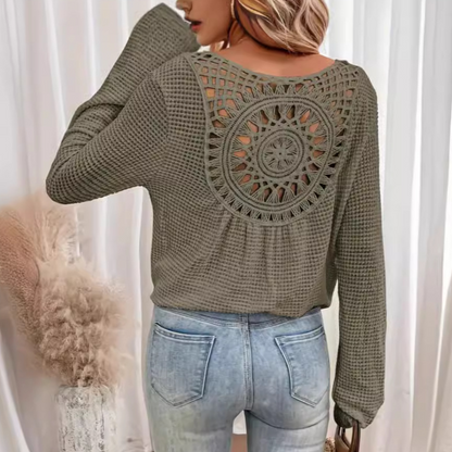 Violetta - Elegante zomerse gebreide top met V-hals voor dames