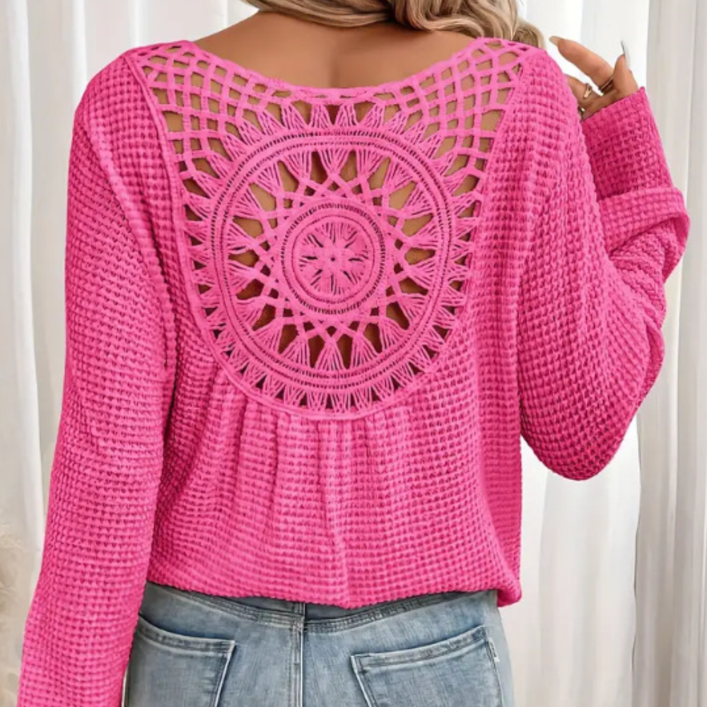 Violetta - Elegante zomerse gebreide top met V-hals voor dames
