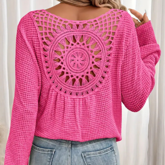 Violetta - Elegante zomerse gebreide top met V-hals voor dames