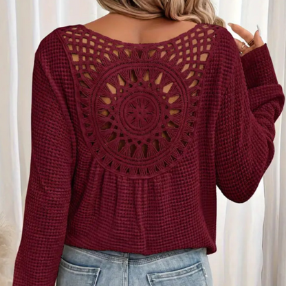 Violetta - Elegante zomerse gebreide top met V-hals voor dames