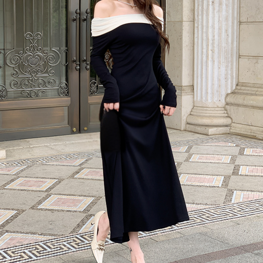 Ilinca - Glamoureuze Off-Shoulder Zomerjurk voor Vrouw
