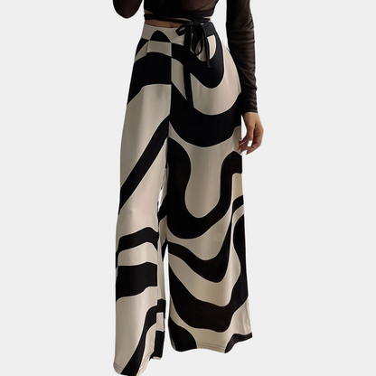 Fisseha - Stijlvolle Dames Wijde Broek met Hoge Taille voor de Zomer