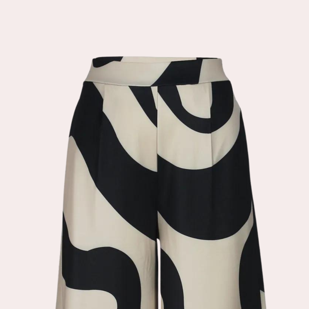 Fisseha - Stijlvolle Dames Wijde Broek met Hoge Taille voor de Zomer