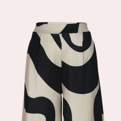 Fisseha - Stijlvolle Dames Wijde Broek met Hoge Taille voor de Zomer