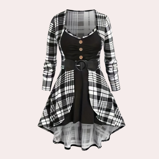 Andrada - Elegante zomerse geruite jurk voor dames