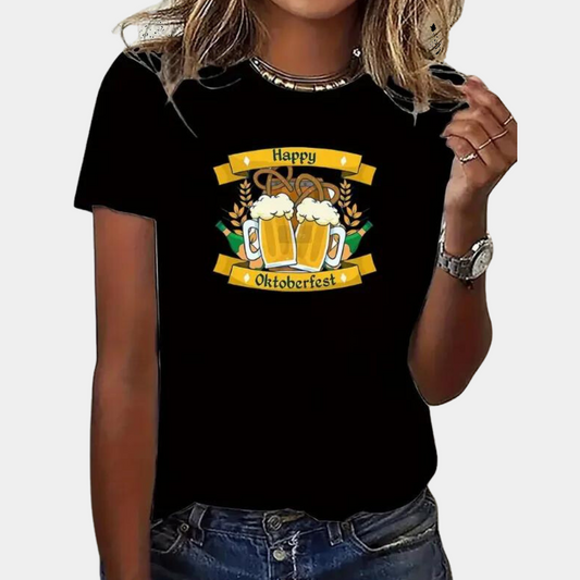 Marilena - Vrolijke Zomer Graphic Tee voor Dames