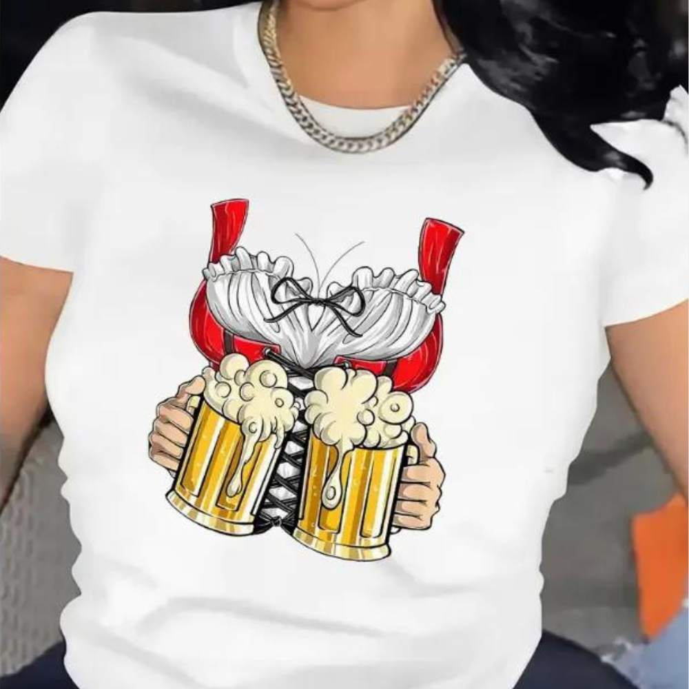 Odetta - Comfortabel dames t-shirt Zomer Oktoberfest
