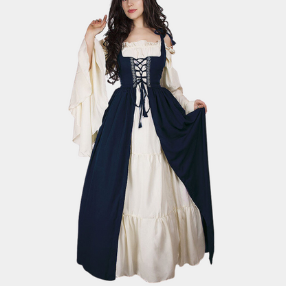 Dimitra - Vintage Geïnspireerde Zomerse Oktoberfest Maxi Jurk