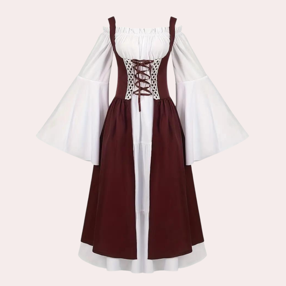 Dimitra - Vintage Geïnspireerde Zomerse Oktoberfest Maxi Jurk