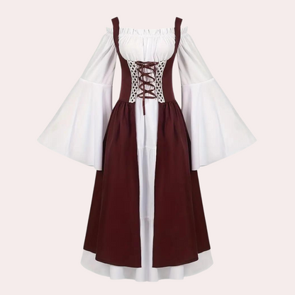 Dimitra - Vintage Geïnspireerde Zomerse Oktoberfest Maxi Jurk
