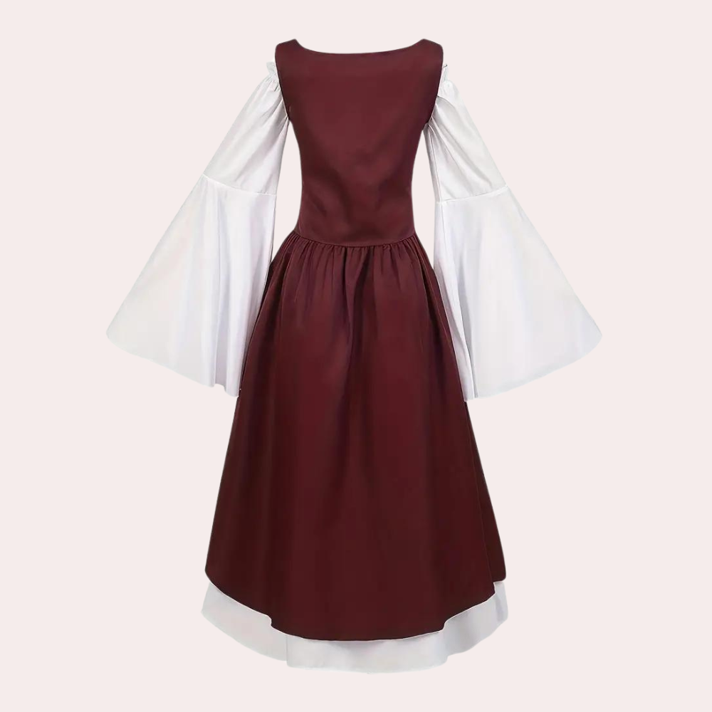 Dimitra - Vintage Geïnspireerde Zomerse Oktoberfest Maxi Jurk