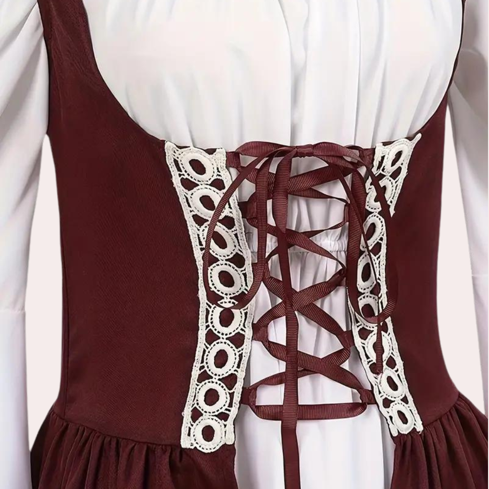 Dimitra - Vintage Geïnspireerde Zomerse Oktoberfest Maxi Jurk