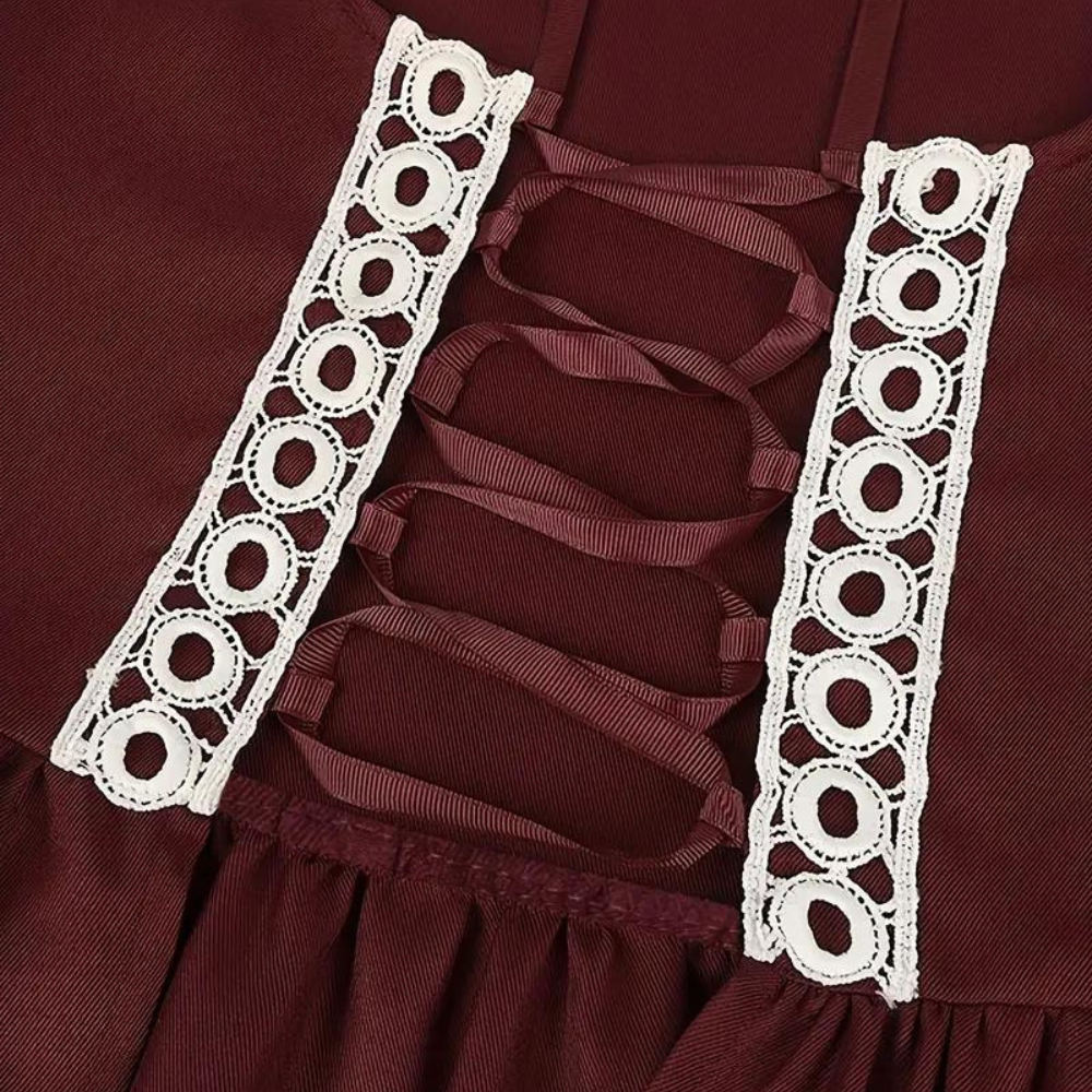 Dimitra - Vintage Geïnspireerde Zomerse Oktoberfest Maxi Jurk